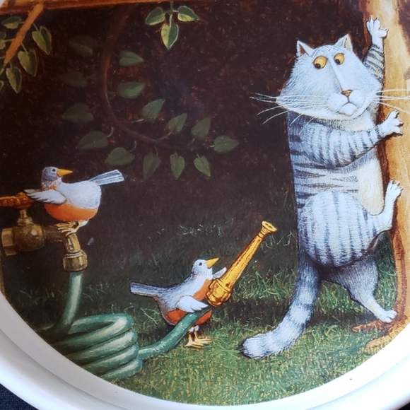 "C" is for Cat Ned Young ceramic bowl pet food bowl - Picture 2 of 5